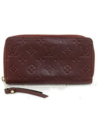 Louis Vuitton Bordeaux Empreinte Leather Monogram Zippy Wallet Zip