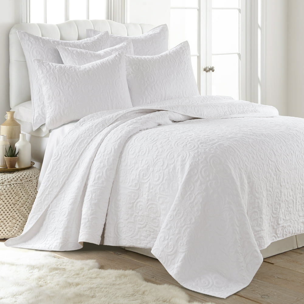 Levtex Home - Sherbourne Quilt - Quilted Medallion White on White ...