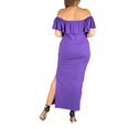 thumbnail image 2 of 24/7 Comfort Apparel Women's Plus Size Ruffle Off The Shoulder Maxi Dress, 2 of 4
