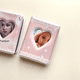 thumbnail image 3 of Álbum de fotos pequeño de 3" con diseño de perlas blancas y polvo naranja de la serie Chasing Love Beans, libro de tarjetas pequeño para guardar, 3 of 6