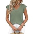 thumbnail image 4 of PRETTYGARDEN Women's Lightweight Sweaters Vest Spring Trendy Cap Sleeve V Neck Knit Tank Tops Summer Going Out Outfits, 4 of 8
