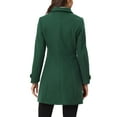 thumbnail image 3 of Unique Bargains Women's Single Breasted Long Outwear Winter Coat S Green, 3 of 6