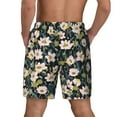 thumbnail image 4 of Uemuo Flowers Pattern Mens Swim Trunks Quick Dry Board Shorts with Mesh Lining, Stretch Beach Shorts Quick Dry No-Chafing Board Shorts-Medium, 4 of 9