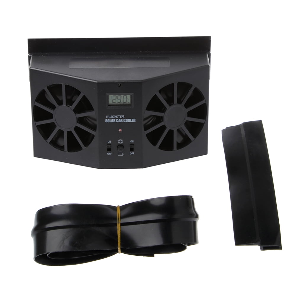 Solar Power Car Window Windshield Auto Air Vent Cooling Exhaust Dual