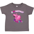 thumbnail image 3 of Inktastic I Love Hippos with Pink Hippo and Flowers Boys or Girls Toddler T-Shirt, 3 of 5