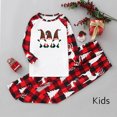thumbnail image 2 of Odeerbi Christmas Pajamas for Family Holiday Long Sleeve Family Christmas Pajamas Matching Sets Kids Christmas Plaid Printed Blouse Tops + Pants Sleepwear Family Matching PJs Set Red, 2 of 5