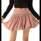 thumbnail image 1 of Minifalda Acampanada de Cintura Alta con Volantes para Mujer, Estilo Urbano Rosa XL, 1 of 10