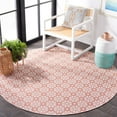 thumbnail image 3 of SAFAVIEH Martha Stewart Hampton Diamond Indoor/Outdoor Area Rug, Terracotta, 6'5" x 6'5" Round, 3 of 7