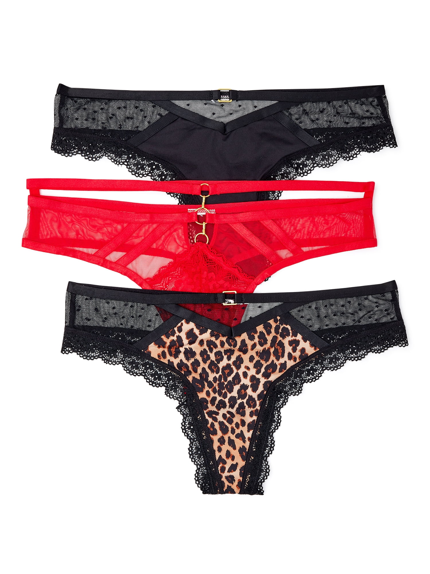 Details about   Secret Treasures Stretch Lace Thong Panties XXL/2XG 9 NWT Black Beige Mauve 