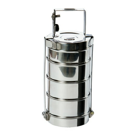 Rome 4-tier Round Tiffin - stainless steel