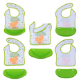 thumbnail image 4 of 3-Pack Baby Bibs for Boys Toddler Feeding Bib Waterproof Adjustable Lightweight Soft Baby Food Bib BPA Free Washable Bibs (Blue Bear, Yellow Car, Green Monkey), 4 of 9