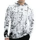 thumbnail image 1 of Camisas WELIGU para hombre con protección solar, camisa de pesca para hombre, UPF 50+, que absorbe la humedad, rashguard, natación, correr, blanco y negro, XL, 1 of 6