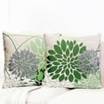 thumbnail image 2 of Sage green Decorative Throw Pillow Covers 18x18 Inch Pillow Covers for Couch Living Room Bedroom Outdoor,Modern Sofa Throw Pillow Cover,Farmhouse Geometric Floral Linen Square Pillow Case,Set of 2, 2 of 6