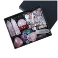 thumbnail image 1 of 1 caja de cristal natural conjunto de gemas rugosas piedra grava mineral, rosa Afortunado Sencillez, 1 of 3