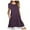 Purple, variant on Cruise Dresses for Women O Neck Casual Lace Short Sleeve Above Knee Dress Loose Party Dress Floral Travel Summer Dress