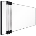 thumbnail image 5 of "Acrylic Accent Rectangular Wall Mirror",30"x72" Mirror Featuring Three Clear Acrylic Accent Rails, on a Black Iron Frame, 5 of 12