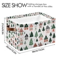 thumbnail image 4 of Yayeee 2 Pack Canvas Storage Basket with Handles for Shelves Fabric Bins Closet Organizer, Orange Christmas House, 4 of 8