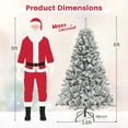 thumbnail image 3 of Gymax 6 FT Pre-Lit Snow-Flocked Xmas Tree 3-Minute-Setup Artificial Hinged Christmas Tree, 3 of 10
