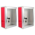 thumbnail image 1 of 2pcs Wall Mount Postboxes Metal Mail Box Wall Mailbox with Lock Clear Letter Box for Office Home, 1 of 8