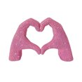 thumbnail image 1 of Figura de resina con forma de corazón y gesto de amor con purpurina, escultura para escritorio, estantería, adorno decorativo, 1 of 8