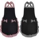 thumbnail image 1 of 2 Pcs Women Cute Apron, Ladies Black Aprons With Acsergery 2 Pockets, Waterproof Kitchen Gift, 1 of 5
