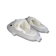thumbnail image 5 of Women's Medium, Gray, Shark Slides with Fur Lining - Cozy Plush, Cute Slip-On Slippers Xmas Gift, 5 of 5