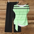 thumbnail image 4 of HBGVBA Women 2 Piece Outfits,Casual Matching Set,Casual Loose Random Print Long Trousers Back Short Sleeve Top Wear Set, 4 of 5