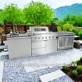 thumbnail image 3 of LP Gas Grill 4 Burners Grill-B Stainless steel Outdoor Kitchen Islands(LTL carry), 3 of 26