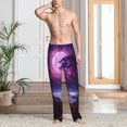 thumbnail image 2 of Zufioo Purple Moon Tree Night Sky Mens Pajama Pants Sleep & Lounge Pants Sleepwear Pants(Available in Big & Tall)-XX-Large, 2 of 6