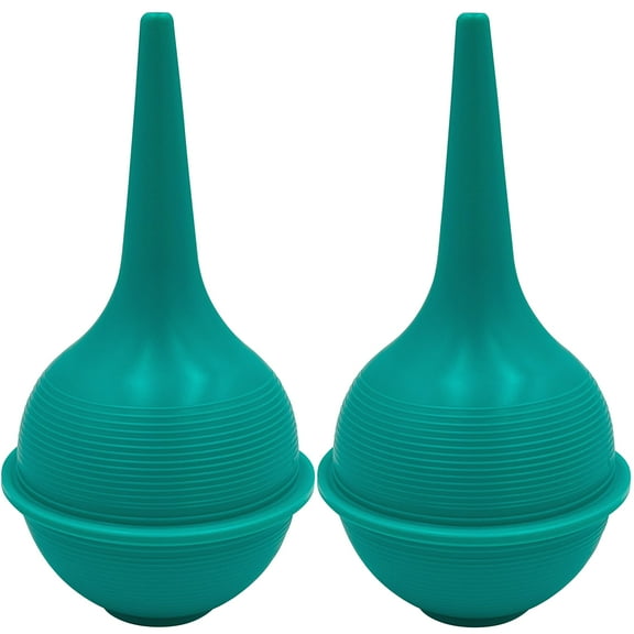 2pk Sterile Ear Syringe 3oz / 90ml Green Rubber Bulb for Washing & Wax Removal