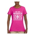 thumbnail image 2 of Wild Bobby Be The Warrior God Called You To Be Inspirational/Christian Women Graphic Tee, Fuschia, 3X-Large, 2 of 5