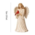 thumbnail image 3 of 12-Inch Angel Cardinal Memorial Statue, Exquisitely Crafted Decorative Figurine With Delicate Wings & Lifelike Cardinal, Heartwarming Home Accent For Living Room, Mantel,, 3 of 6