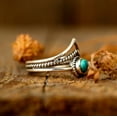 thumbnail image 3 of Handmade Turquoise Ring – 925 Sterling Silver, Round Stone, Dainty & Nickel-Free, All Sizes Available – PRITY JEWELLERS, 3 of 5