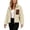 Beige 01, variant on Karymi Going Out Tops for Women Stand Collar Full Zip Fleece Jacket, Color Block Contrast Pocket Long Sleeve Warm Coat with Side Pockets for Fall Winter Tops for Women Trendy