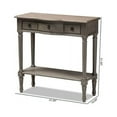 thumbnail image 4 of Baxton Studio Noelle Contemporary Wood 3-Drawer Console Table in Gray, 4 of 11