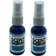 Scent Bomb Air Freshener Spray, 100 % Oil Based Concentrated Air Freshener, Air Freshener Spray for Car, Room, Bathroom and Odor Eliminator, Baby Powder, 2 Pack