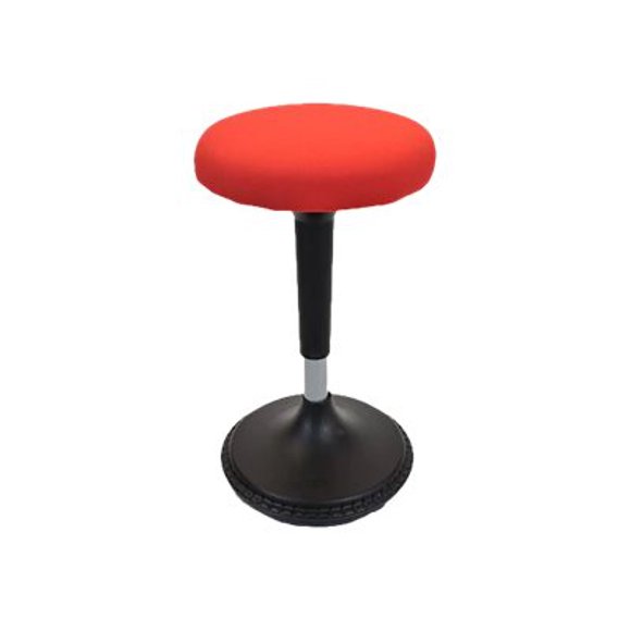 WOBBLE STOOL Standing Desk Chair ergonomic tall adjustable height sit stand-up office balance drafting bar swiveling leaning perch perching high swivels 360 computer for adults kids active sitting red