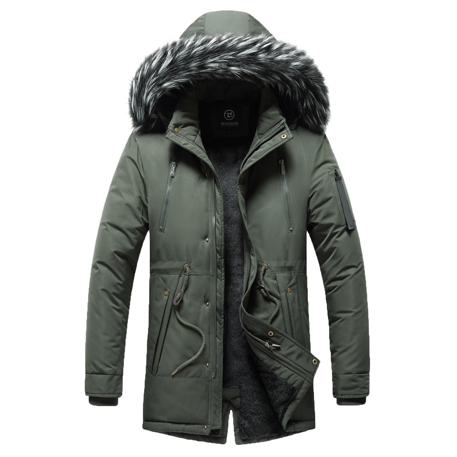 Simple Matching Zipper Plush Coat Simple Matching Zipper Plush Coat
