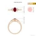 thumbnail image 5 of ANGARA Natural Aeon Ruby Solitaire Milgrain Engagement Ring with Trio Accents in 14K Rose Gold for Women (Size-6x4mm) | July Birthstone, Anniversary, Jewelry Gift for Women | Natural Ruby Ring, 5 of 10