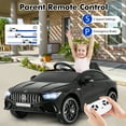 thumbnail image 4 of Gymax 12V Kids Ride on Car w/Remote Rocking Function Transport Wheels Lights & Music Black, 4 of 10