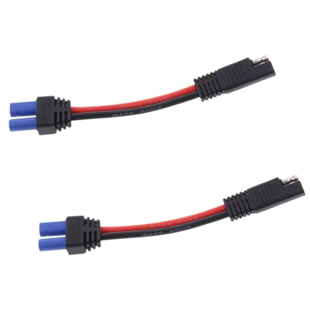 Cable de conexión para coche RC, cable de coche RC Deans T macho hembra 90° 5 mm, conector Bullet 12 AWG para batería de litio 2S 7,4 V