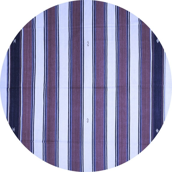 Ahgly Company Indoor Round Oriental Blue Traditional Area Rugs, 5' Round