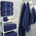 thumbnail image 2 of American Soft Linen Luxury 4 Piece Bath Towel Set, 100% Cotton Turkish Bath Towels for Bathroom, Navy Blue, 2 of 9