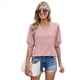 thumbnail image 2 of Camisa de Corta Abullonada para Mujer, Top de Verano, Rosa, Talla M, 2 of 6