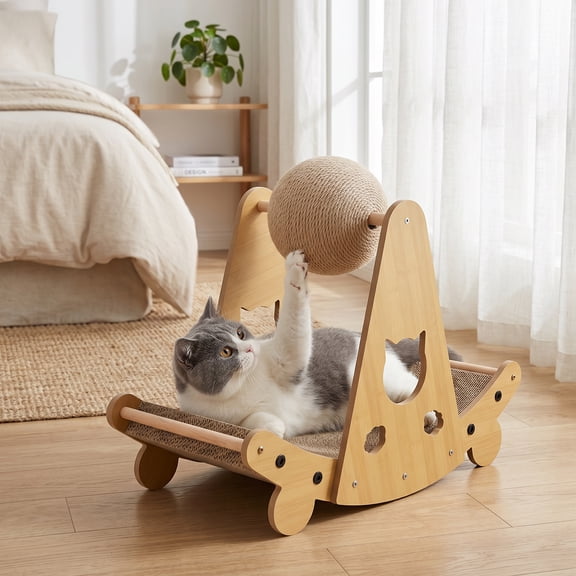 Width 25.6 cm Cat scratching post with scratching ball