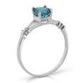 thumbnail image 2 of Galaxy Gold 14K White Gold 1.02 CTW Natural Diamonds and Blue Topaz Ring - December Birthstone - Courage & Clarity - Sizes 5.5 to 11 - Fine Jewelry for Women, 2 of 2