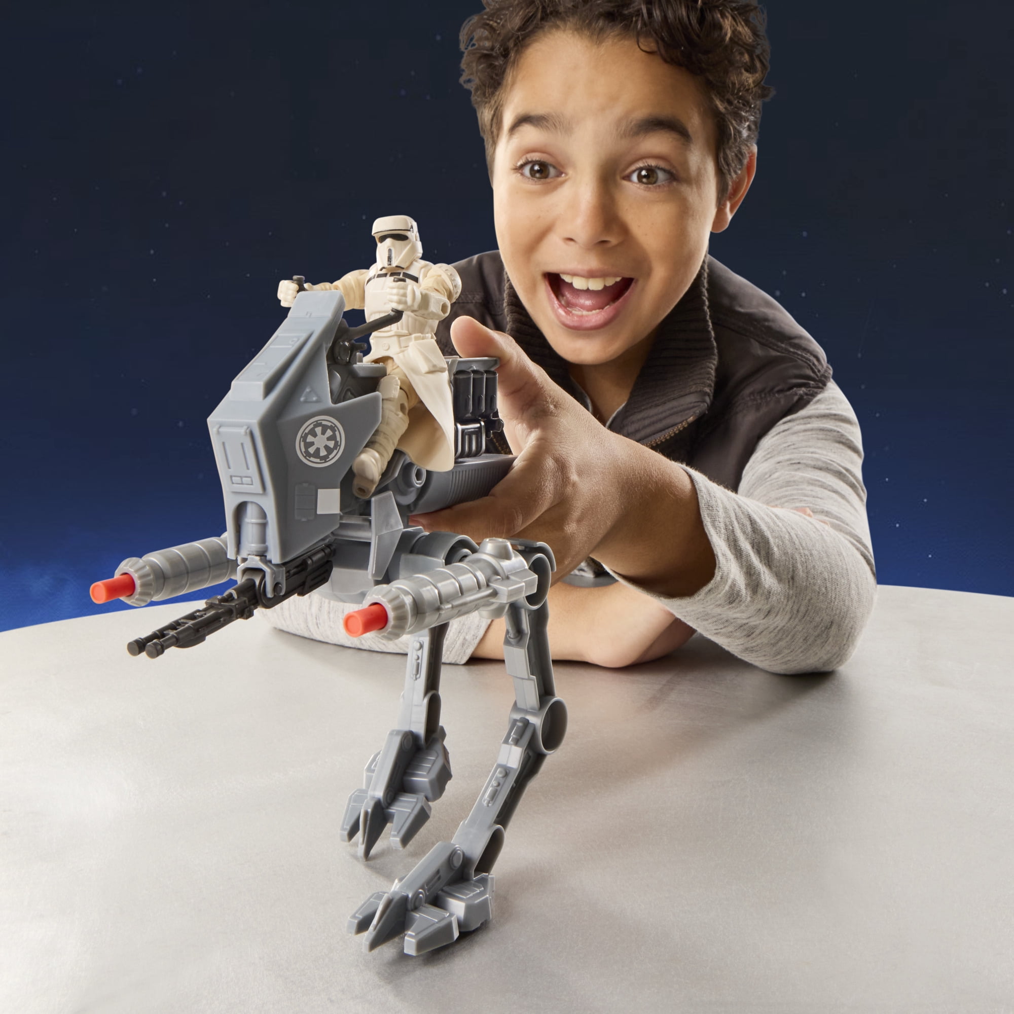 Star Wars ActionVerse AT-RT & Imperial Remnant AT-RT Driver, Action Figure & Vehicle