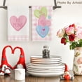 thumbnail image 2 of qefuia Pink Sugar Heart Love Valentine''s Kitchen Towels Dish Towels, 18x26 Inch Farmhouse Anniversary Wedding Decoration Hand Towels Set of 2, 2 of 6