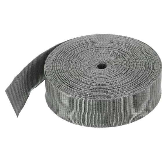 Lightweight Polypropylene Webbing Strap 2" 25 Yard Backpack Strapping Band Grey for Outdoor Luggage