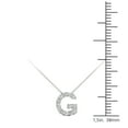 thumbnail image 4 of 0.13 Carat Natural White Diamond Initial "G" Pendant Necklace For Women In 14K Yellow and White Gold with 18" Gold Cable Chain|Silver Chain, 4 of 5